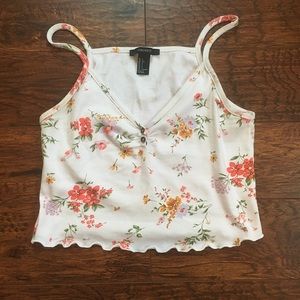 F21 floral cropped camisole